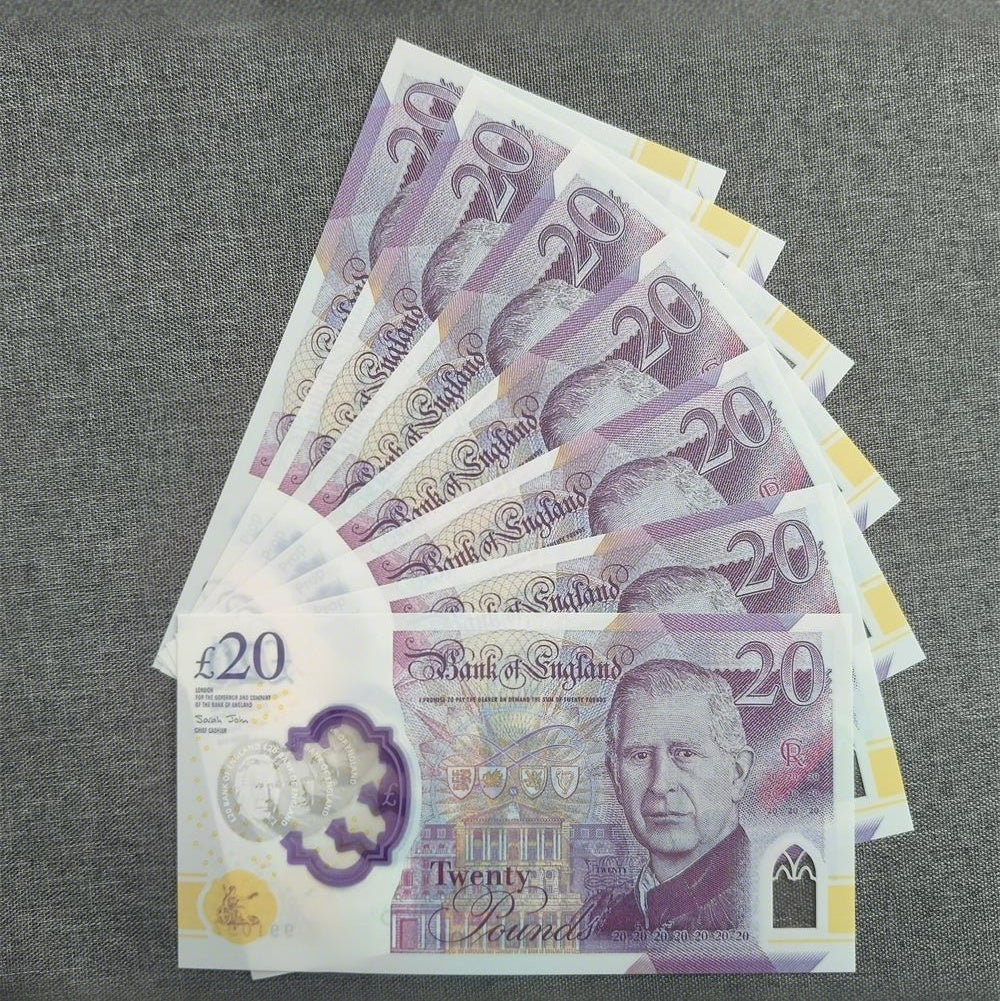 £20 King Prop Notes – Realistic Film & Photography Banknotes