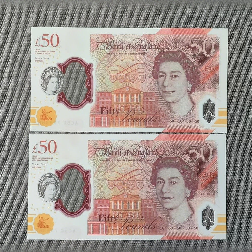 £50 Queen Prop Notes – Realistic Film & Photography Banknotes