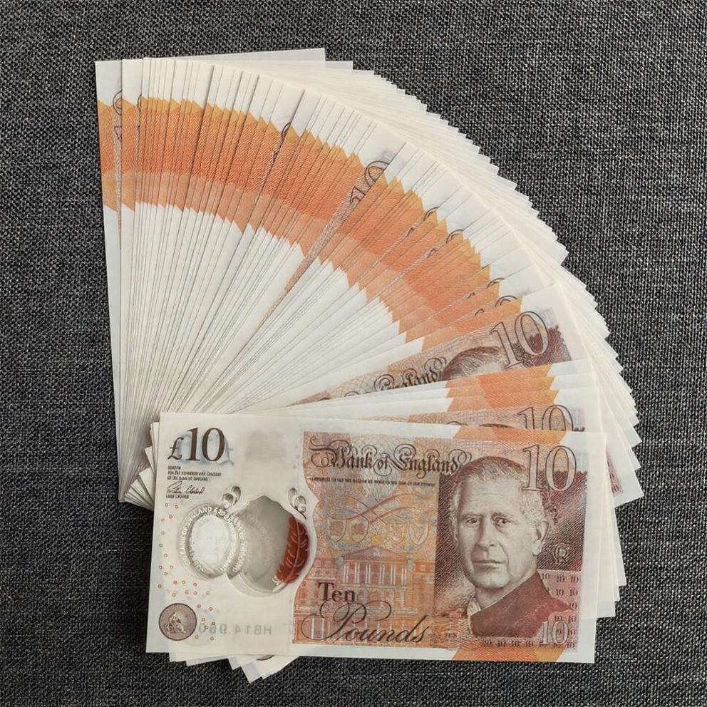 £10 King Prop Notes – Realistic Film & Photography Banknotes