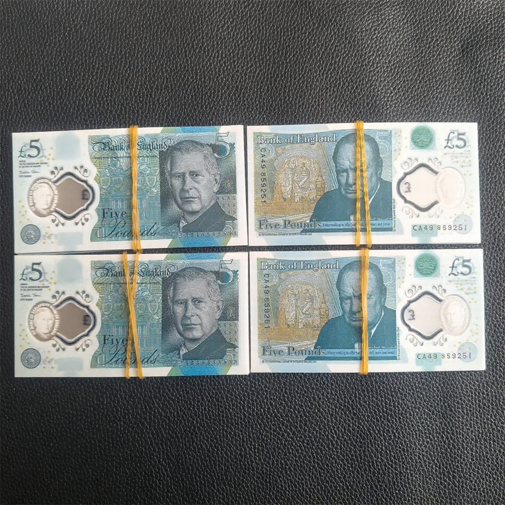 £5 King Prop Notes – Realistic Film & Photography Banknotes