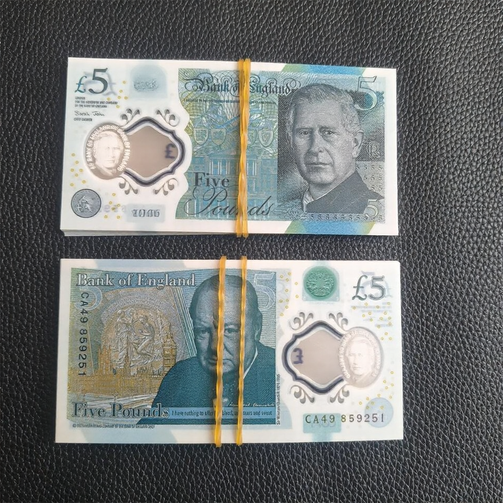 £5 King Prop Notes – Realistic Film & Photography Banknotes
