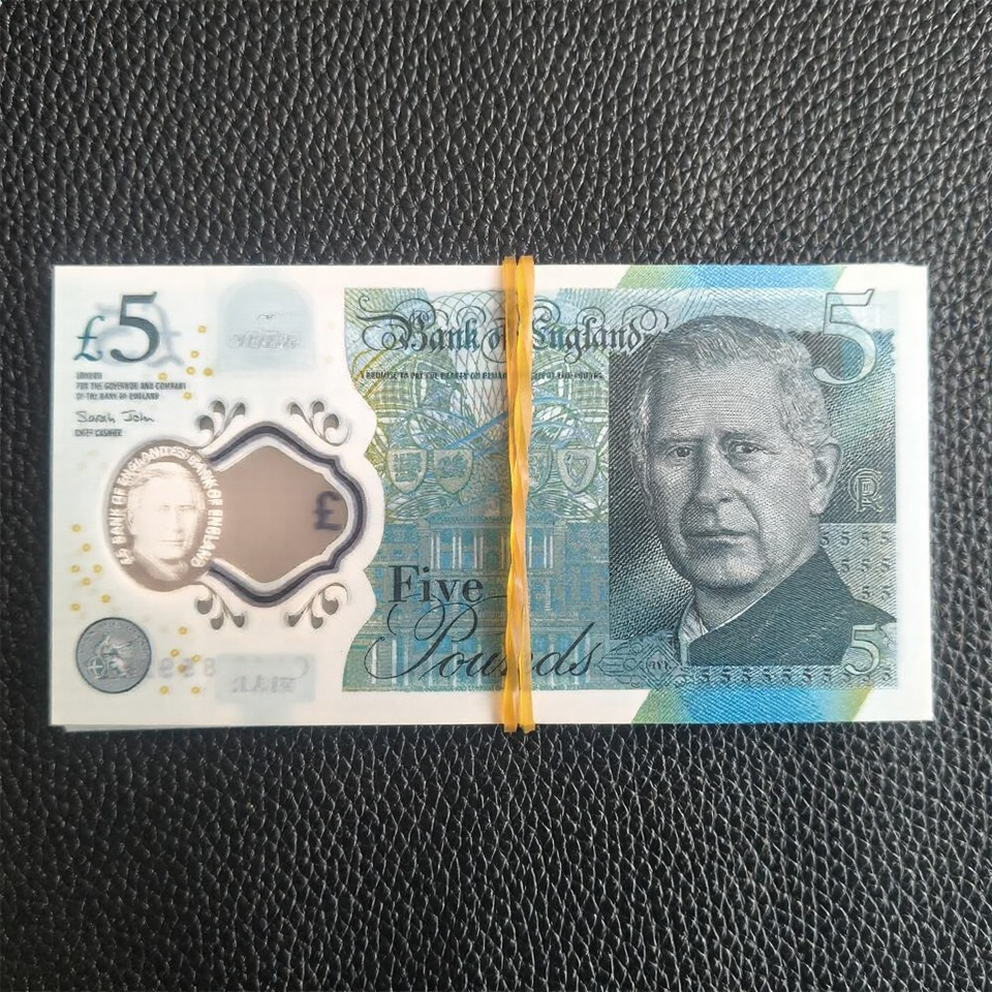 £5 King Prop Notes – Realistic Film & Photography Banknotes