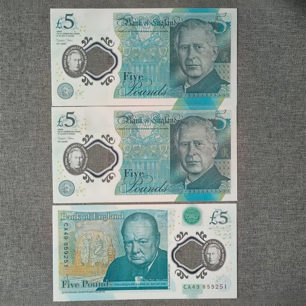 £5 King Prop Notes – Realistic Film & Photography Banknotes